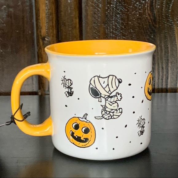 Peanuts Snoopy & Woodstock Halloween Mug - Mummies Jack O’ Lantern - Picture 7 of 11